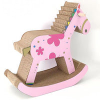HKM-9760317 Cat Scratch Board in Pink and Blue Corrugated Paper - 60 x 60 x 28cm