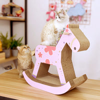 HKM-9760317 Cat Scratch Board in Pink and Blue Corrugated Paper - 60 x 60 x 28cm