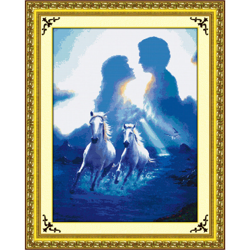 HKM-976083 Handmade Cross Stitch Craft Package - Sky Lover Design, European Style, 54x68cm