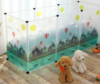 HKM-9761725 Transparent Pet Safety Fence for Indoor and Outdoor Use