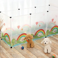 HKM-9761725 Transparent Pet Safety Fence for Indoor and Outdoor Use
