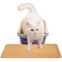 HKM-9761981 Double Layer Rice Shaped Cat Litter Mat for Easy Cleaning and Litter Trapping