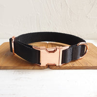HKM-9762109 Black Knight Polyester Dog Collar with Metal Buckle in Multiple Sizes