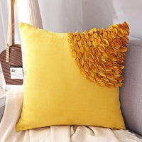 HKM-976211 Three-Dimensional Suede Plush Pillowcase 45x45CM – Available in Shrimp Powder, Brick Red, Mint Green, Ink Blue, Yellow