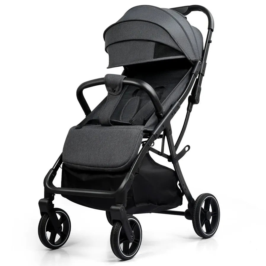 HKM-976275 Luxury Lightweight 3-in-1 Baby Stroller with Car Seat and Gravity Folding System