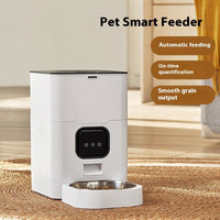HKM-9763901 Smart WIFI Automatic Pet Feeder for Cats and Dogs with Voice Playback and Stainless Steel Bowl
