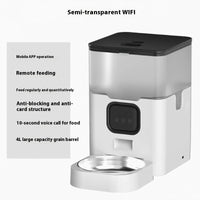 HKM-9763901 Smart WIFI Automatic Pet Feeder for Cats and Dogs with Voice Playback and Stainless Steel Bowl