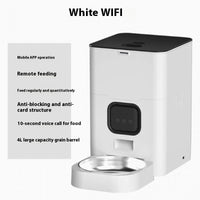 HKM-9763901 Smart WIFI Automatic Pet Feeder for Cats and Dogs with Voice Playback and Stainless Steel Bowl