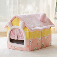 HKM-9764157 Cozy Autumn and Winter Cat Bed Kennel - Soft Cloth Pet Nest Available in Various Sizes and Designs
