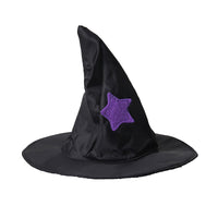 HKM-9764925 Magic Wizard Hat and Cloak Set for Pets ¨C Adjustable Black Autumn Cashmere for Cats and Dogs