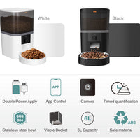 HKM-9766077 Adjustable Performance Pet Feeder with Video Camera - Available in 4L and 6L Sizes, Suitable for Dogs and Cats