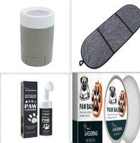 HKM-9767741 Dog Foot Care Solution Kit with Washing Cup, Towel, and Claw Paste - 100ml