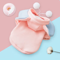 HKM-9768253 Pet Transformation Dress for Cats - Cute Pink Velvet Elephant Costume, Spring and Autumn Wear