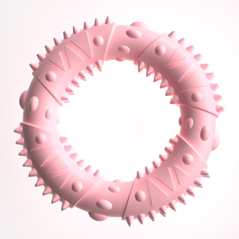 HKM-9768509 Medium Bite-Resistant Hedgehog Toy for Dogs in Gentle Blue, Cherry Blossom Pink, and Avocado Green