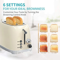 HKM-976979 Retro Stainless Steel Wide Slot Sandwich Toaster for 2 Slices