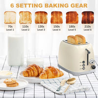 HKM-976979 Retro Stainless Steel Wide Slot Sandwich Toaster for 2 Slices