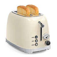 HKM-976979 Retro Stainless Steel Wide Slot Sandwich Toaster for 2 Slices