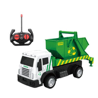 HKM-977043 Stylish Green Remote Control Sanitation Truck Toy for Ages 2 to 7