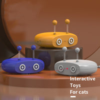 HKM-9770685 Rechargeable Smart Cat Toy with Laser and Feathers for Playful Entertainment