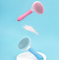 HKM-9771453 Self-Cleaning Pet Comb with Fine Stainless Steel Needles - Multi-Color Options Available