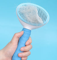 HKM-9771453 Self-Cleaning Pet Comb with Fine Stainless Steel Needles - Multi-Color Options Available