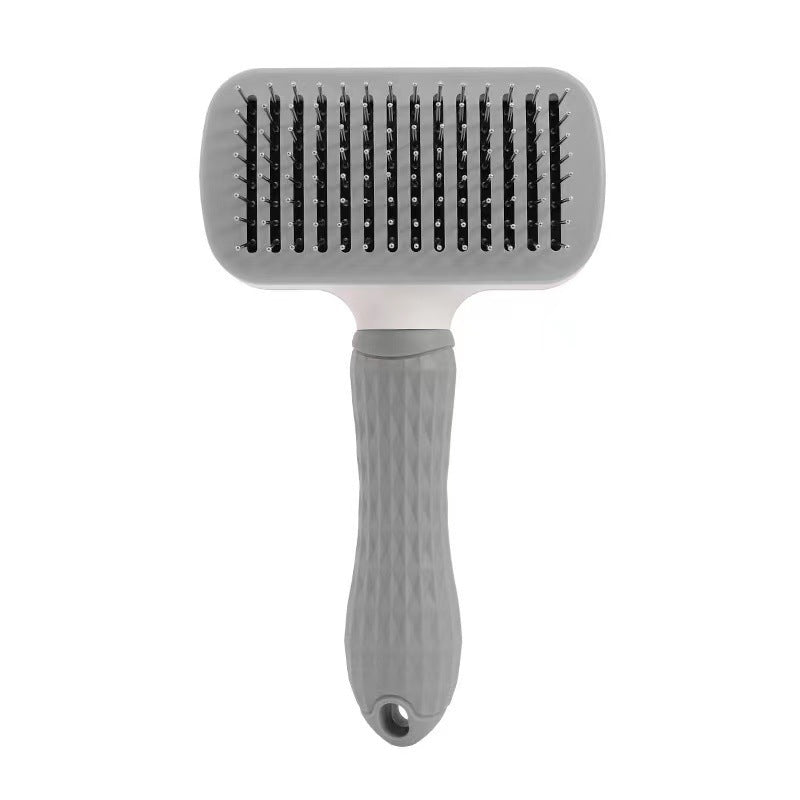 HKM-9771453 Self-Cleaning Pet Comb with Fine Stainless Steel Needles - Multi-Color Options Available