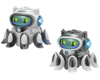 HKM-977235 Electric Crawling Octopus Toy with Music and Light - Mechanical Obstacle Avoidance for Children