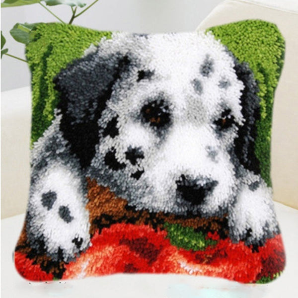 HKM-977235 Wool Three-Dimensional Cartoon Cross Stitch Pillow Cover, 40x40cm, DIY Material Kit