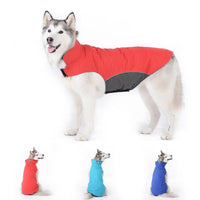 HKM-977299 Cozy Red and Dark Blue Vest Jacket for Medium to Large Dogs
