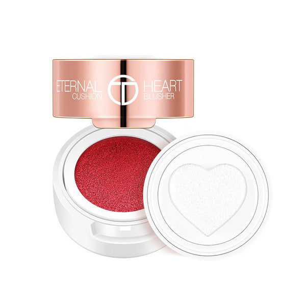 HKM-977299 Heart-Shaped Blush Cushion - Waterproof, Smooth Velvet Texture, 6ml