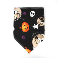 HKM-9773245 Skull Triangle Dog Scarf Bib for Halloween - Polyester Pet Decoration