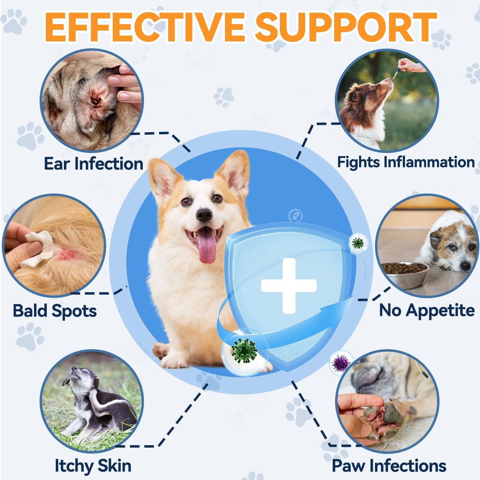 HKM-9773501 Dog Hair Health Drops - Available in Bacon and Original Flavor, 60ml, 90ml, 120ml