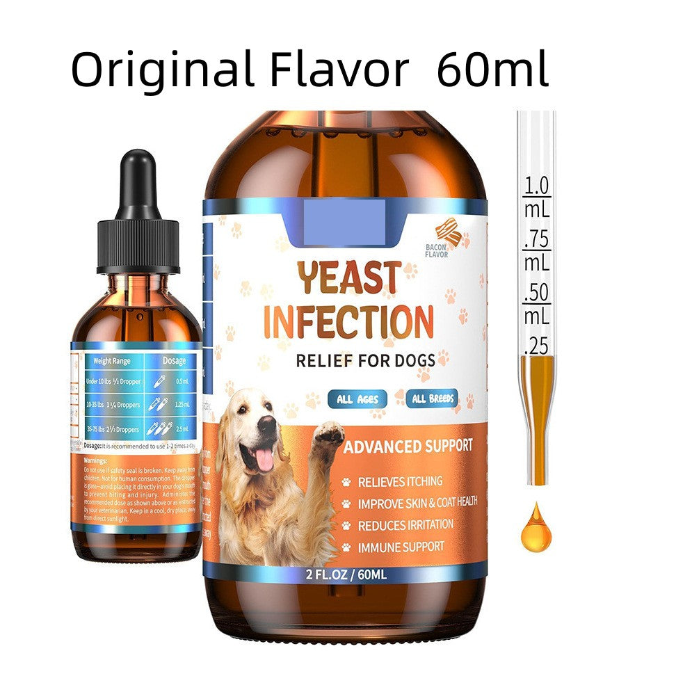 HKM-9773501 Dog Hair Health Drops - Available in Bacon and Original Flavor, 60ml, 90ml, 120ml