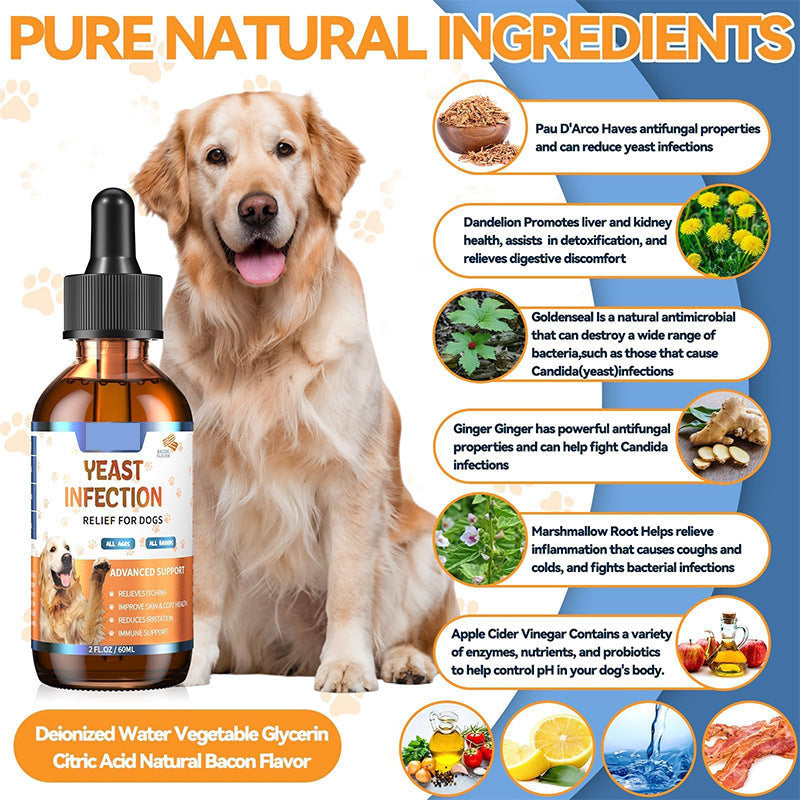 HKM-9773501 Dog Hair Health Drops - Available in Bacon and Original Flavor, 60ml, 90ml, 120ml