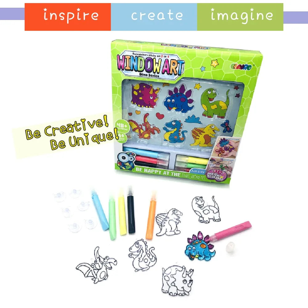 HKM-977363 Create Decorative Window Art with Suncatcher Refills and 8 Vibrant Paints