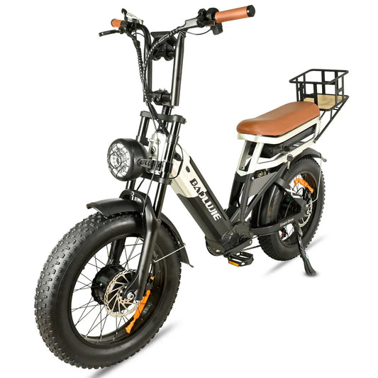HKM-977555 2000W Electric City Bike with Dual 30Ah Battery, 7-Speed Gears, Aluminum Alloy Frame, and Fat Tires