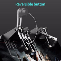 HKM-977555 Mobile Gaming Gamepad for Touch Control with Adjustable Joysticks, Six-Finger Support, Black