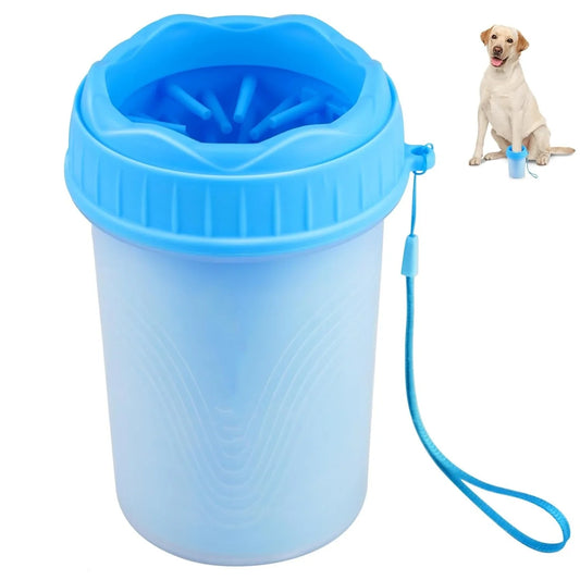 HKM-977747 Portable Automatic Dog Paw Cleaner Cup with Silicone Brush for Grooming