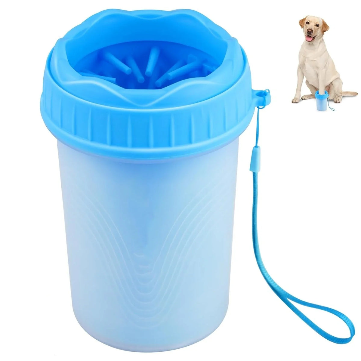 HKM-977747 Portable Automatic Dog Paw Cleaner Cup with Silicone Brush for Grooming