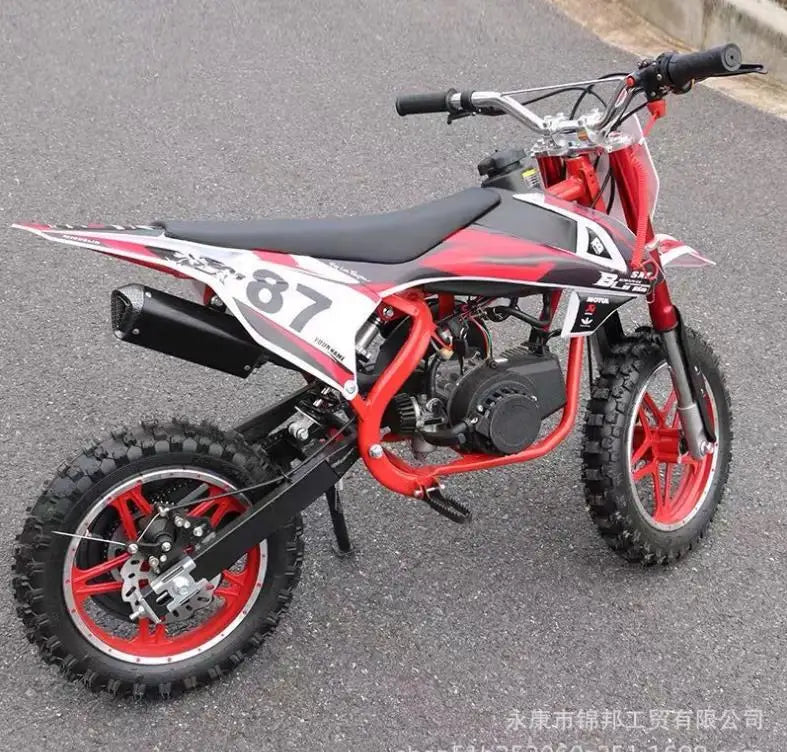 HKM-977811 50cc Mini Pocket Bike for Kids - 2-Stroke/4-Stroke, Max Speed 40-60 km/h, Front & Rear Disc Brakes, Chain Drive