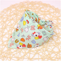 HKM-9779005 Colorful Cartoon Lace Cotton Triangle Scarf - Soft, Absorbent Saliva Towel for Versatile Use