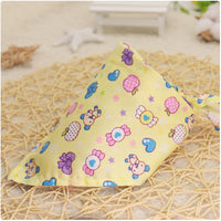 HKM-9779005 Colorful Cartoon Lace Cotton Triangle Scarf - Soft, Absorbent Saliva Towel for Versatile Use