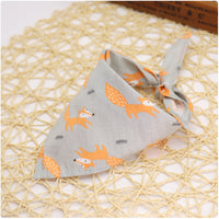 HKM-9779005 Colorful Cartoon Lace Cotton Triangle Scarf - Soft, Absorbent Saliva Towel for Versatile Use