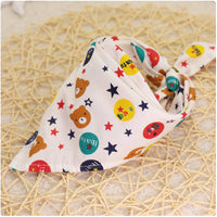 HKM-9779005 Colorful Cartoon Lace Cotton Triangle Scarf - Soft, Absorbent Saliva Towel for Versatile Use