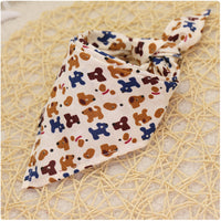 HKM-9779005 Colorful Cartoon Lace Cotton Triangle Scarf - Soft, Absorbent Saliva Towel for Versatile Use