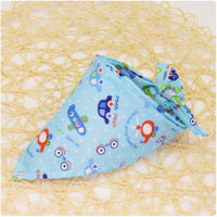 HKM-9779005 Colorful Cartoon Lace Cotton Triangle Scarf - Soft, Absorbent Saliva Towel for Versatile Use