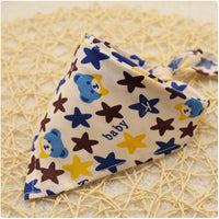 HKM-9779005 Colorful Cartoon Lace Cotton Triangle Scarf - Soft, Absorbent Saliva Towel for Versatile Use