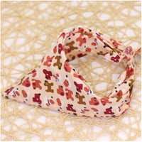 HKM-9779005 Colorful Cartoon Lace Cotton Triangle Scarf - Soft, Absorbent Saliva Towel for Versatile Use