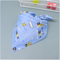 HKM-9779005 Colorful Cartoon Lace Cotton Triangle Scarf - Soft, Absorbent Saliva Towel for Versatile Use