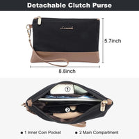 HKM-977939 Waterproof Canvas Computer Briefcase for Women, 15.6 Inch Laptop Tote with Crossbody Style, Travel Handbag